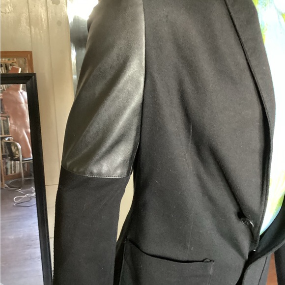 ZARA MEN faux leather and cloth blazer - Picture 2 of 5